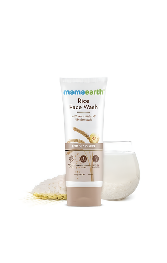 Mamaearth Rice Face Wash With Rice Water & Niacinamide For Glass Skin - 100 Ml