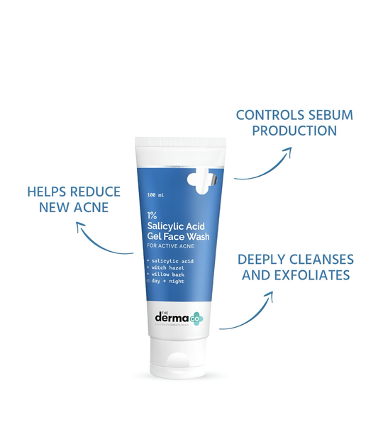 The derma co  1% salicylic acid gel face wash